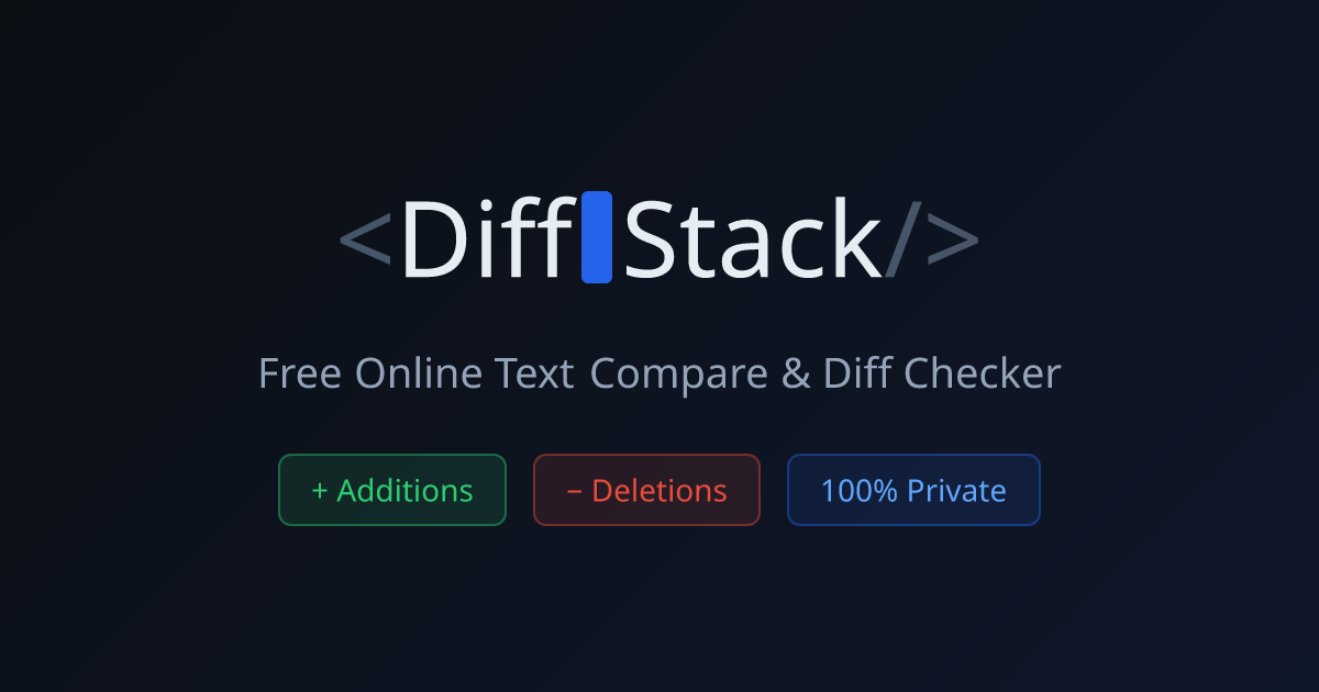 SQL Diff – Compare Two SQL Queries | DiffStack